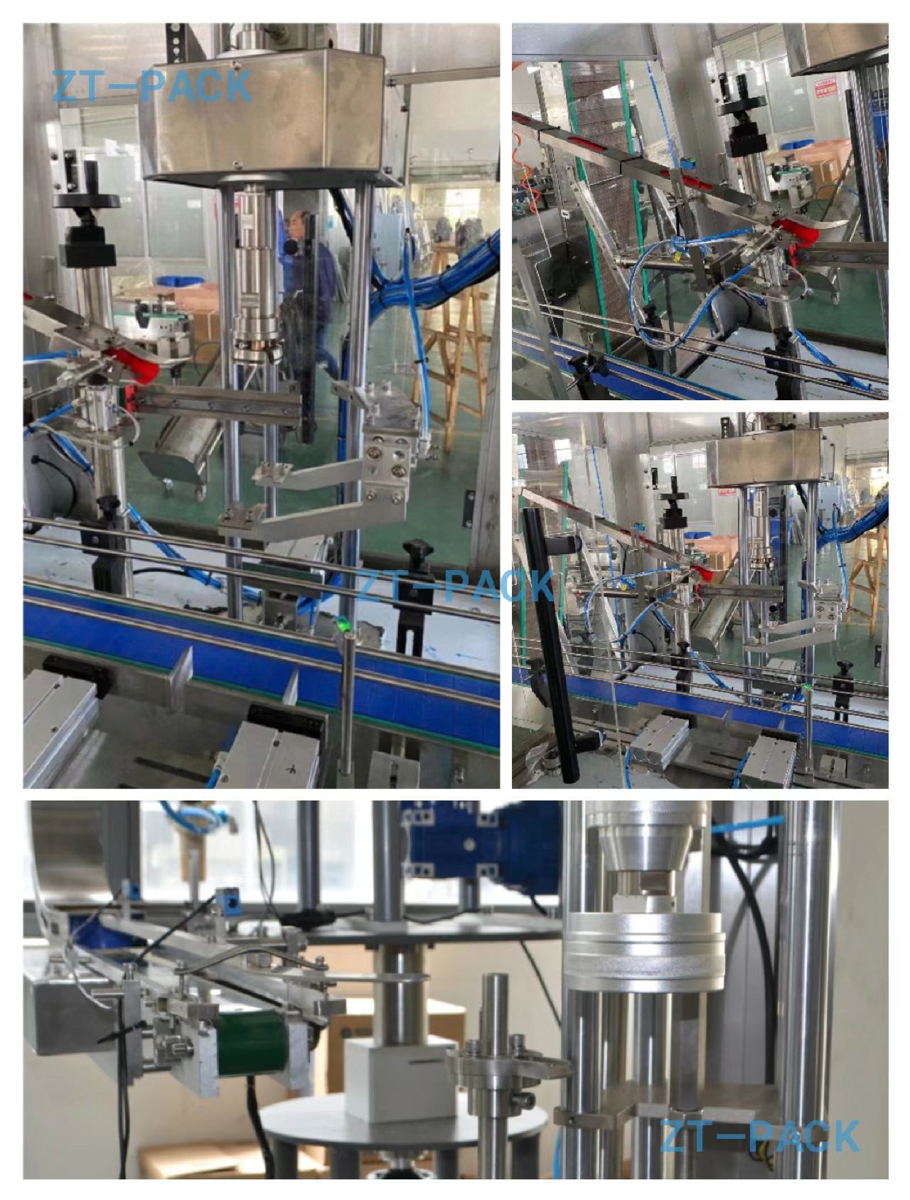 Flat Square Cap Tightening Machine 1000bph Oil Bottle Cap Sealing