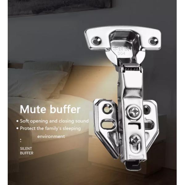 304 Stainless Steel Adjustable Hydraulic Door Hinges Cabinets