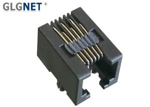 Wholesale Black Plastic 6 Pin RJ11 Female Connector Tab Down Right Angle 90 Degrees from china suppliers