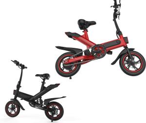 Wholesale 36V 10AH Lightest Electric Folding Bike Lithium Battery Powered Inflated Tire from china suppliers