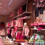 garment display stand in shopping mall