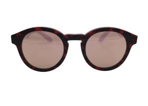 Wholesale Round fasion acetate plastic sunglasses for Women mirror lens UV protection 400 from china suppliers
