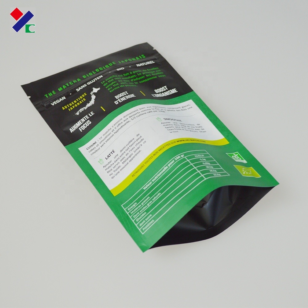 Eco Friendly Biodegradable Stand Up Pouch For Dry Food 50g 100g 150g
