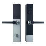 Anti Peep Smart Fingerprint Door Lock Aluminium Alloy Touch Screen Front Door