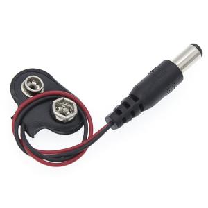 Wholesale 9V Battery Snap Clip Connector To DC Male 5.5x2.1mm Barrel Jack Power Cable for battery holders from china suppliers