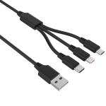 3 In 1 PVC 5V 2.4A 4m Rohs USB Multi Charging Cable