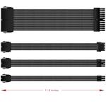 18 AWG 30CM 90 degree 360 degree sleeved braided nylon electric custom male to