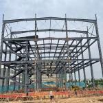 Multi Storey Steel Structure Industrial Warehouse , Commercial Metal Storage