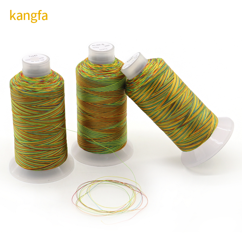 100G NET Weight Polyester Sewing Thread in Rainbow Colors for Abrasion-Resistant Sewing