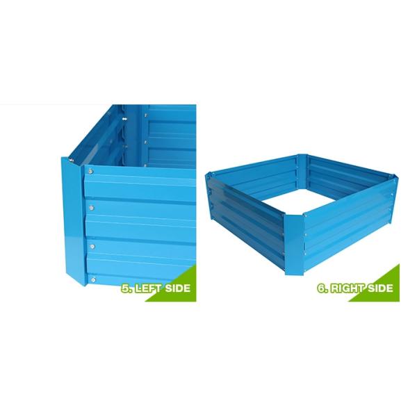 100x60x30cm Anti-Rusting Raised Metal Square Raised Garden Bed Kit