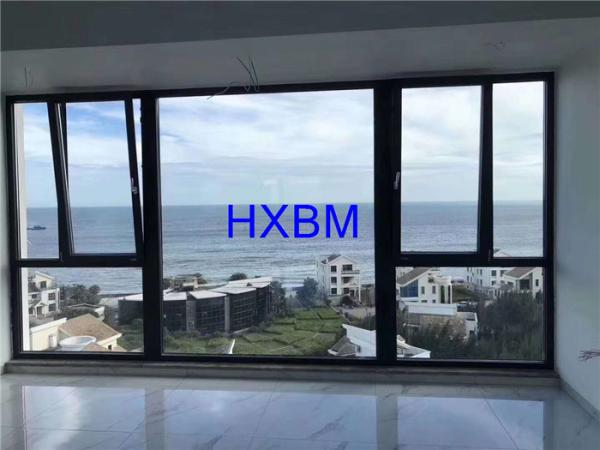 Durable Aluminium Frame Glass Window , Powder Coated Aluminium Windows Easy To