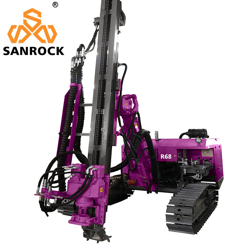 Crawler Hydraulic Drilling Rig 50m Depth Mining Borehole DTH Drilling Rig Equipment