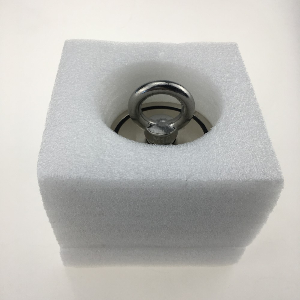 Grade NdFeb Dia 75mm 230KG Pull Force Super Strong Neodymium Fishing Magnet with Eyeblot