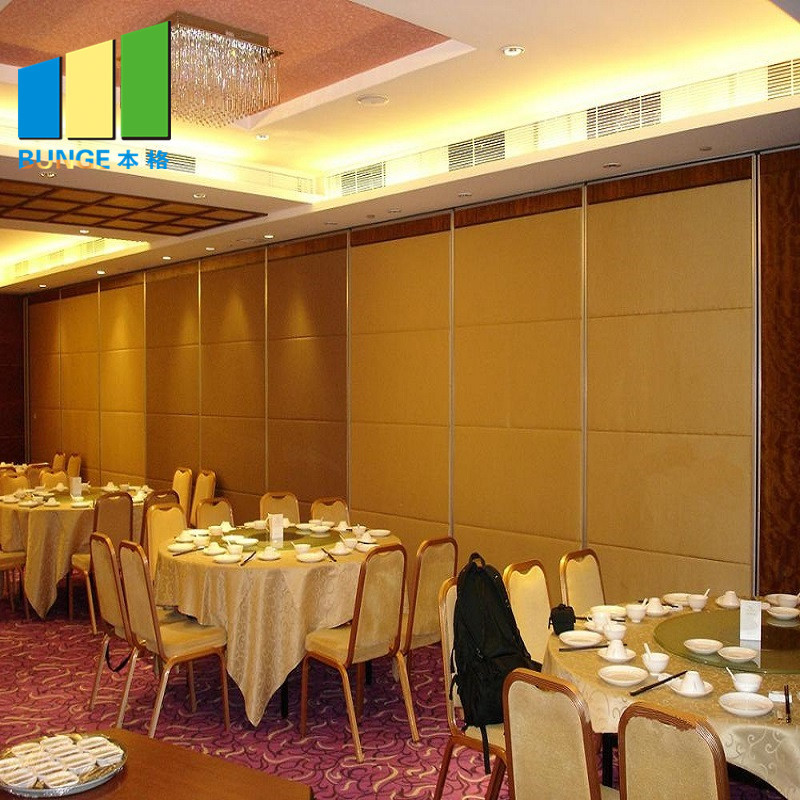 Restaurant Sliding Sound Proof Partitions Leather Painting Finish Partition Wall