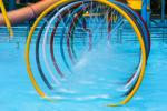 Water Spray Park Rainbow Circle Children Water Playground Colorful water splash