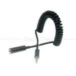Spring Sprial Coiled Male to Female 3.5mm Jack Aux Stereo Audio Extension Cable