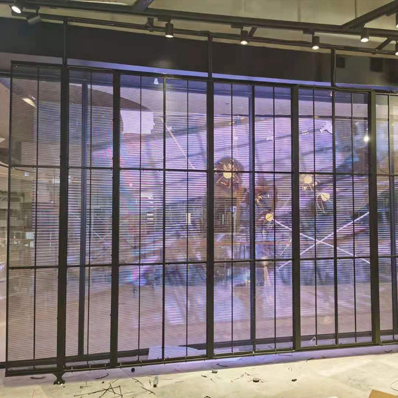 Custom Immersive Transparent Led Window Display Full Color Flexible Led Screen