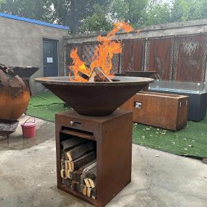 Wholesale Customized Outdoor BBQ Grills In Corten Steel And Stainless Steel Camping Fire Pit Grill from china suppliers