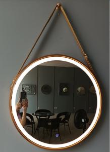 Wholesale Aluminum Frame Black Hanging Vanity Mirror With Lights 24W from china suppliers