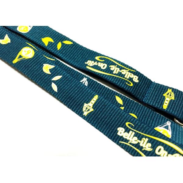 Beauty Flat Polyester Lanyard , Name Badge Lanyard Silk Screen Printing Logo