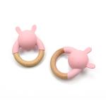 Handbell Wooden Silicone Teether