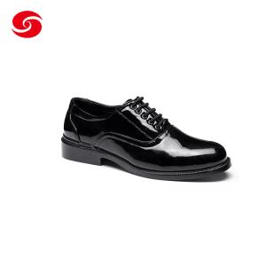 Wholesale Classic Fashion Military Army Boots Shine Leather Black Officer Shoes from china suppliers