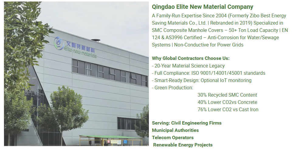 Waterproof En124 Manhole Cover Plastic Composite Manhole Cover SMC Square Manhole Cover