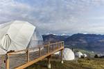 7m Geodesic Glamping Dome Tent Hotels PVC Cover With Insulations Facility