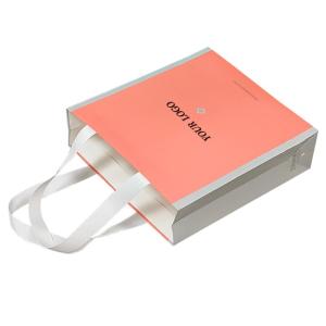 Wholesale Offset Printing Handmade Paper Shopping Bags With Ribbon Closure from china suppliers