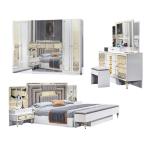 Wholesale High Quality Modern Wooden Frame Double Bed Home Master Room King Size