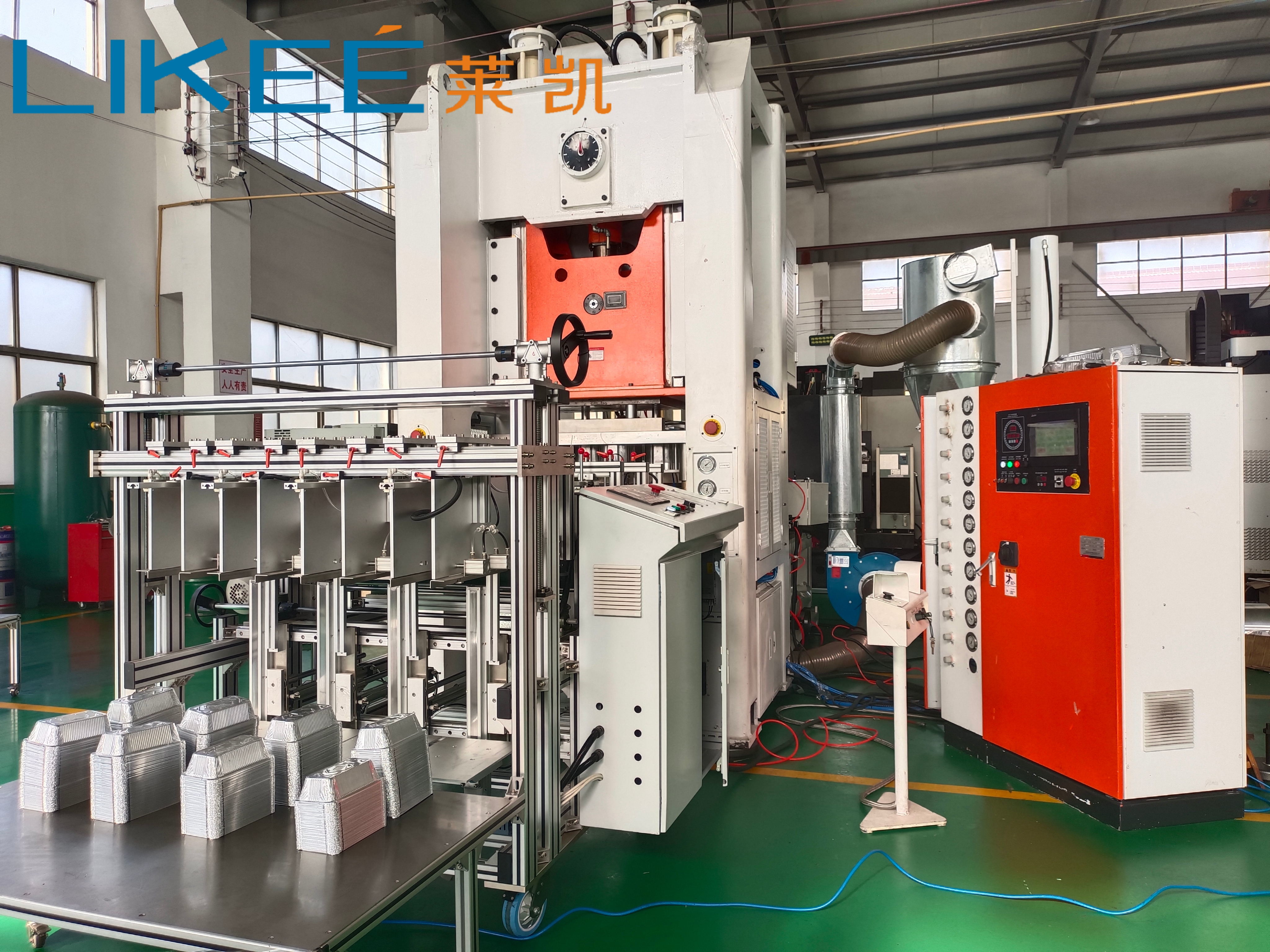 12000pcs/H 26KW Aluminium Container Making Machine Silver Foil Container Machine