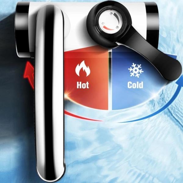 360 Degree Rotating Deck Mounted Heater Faucet Fast Heat Multifunction LVD