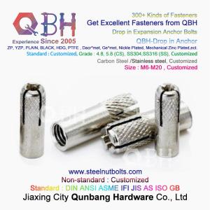 Wholesale QBH GB /T 22795 (NP) - 2008 M6-M20 SS304 SS316 Stainless Steel Drop In Expansion Anchor from china suppliers