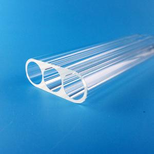 Wholesale ZCQ Laser Spare Parts External Surface Frosted Triple Bore Quartz Glass Tube from china suppliers