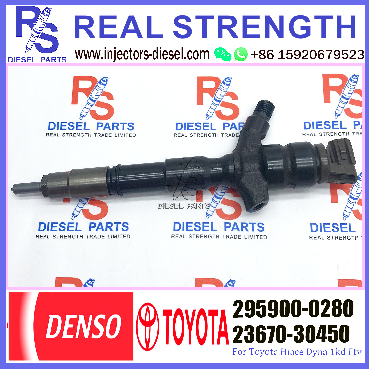 Common rail fuel injector for Hilux 2KD 295900-0280 / 295900-0210 / 23670-30450