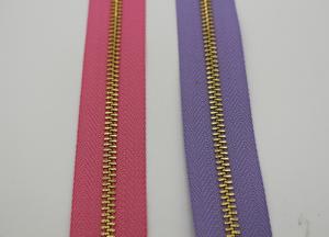 Wholesale Golden Brass Long Chain Fashion Metal Zippers Bright Color Tape For Garment from china suppliers
