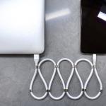 Magnetic Phone USB Charger Cable 4.7mm Storage Self Winding Retractable Charging