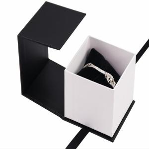 Wholesale Small Fancy Paper Wedding Ring Holder Box Jewelry Rigid Cardboard Box With Flap Lid from china suppliers