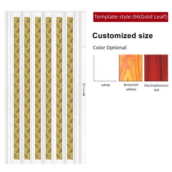 Modern Top Track PVC Sliding Door Shower Glass PVC Accordion Door Heat