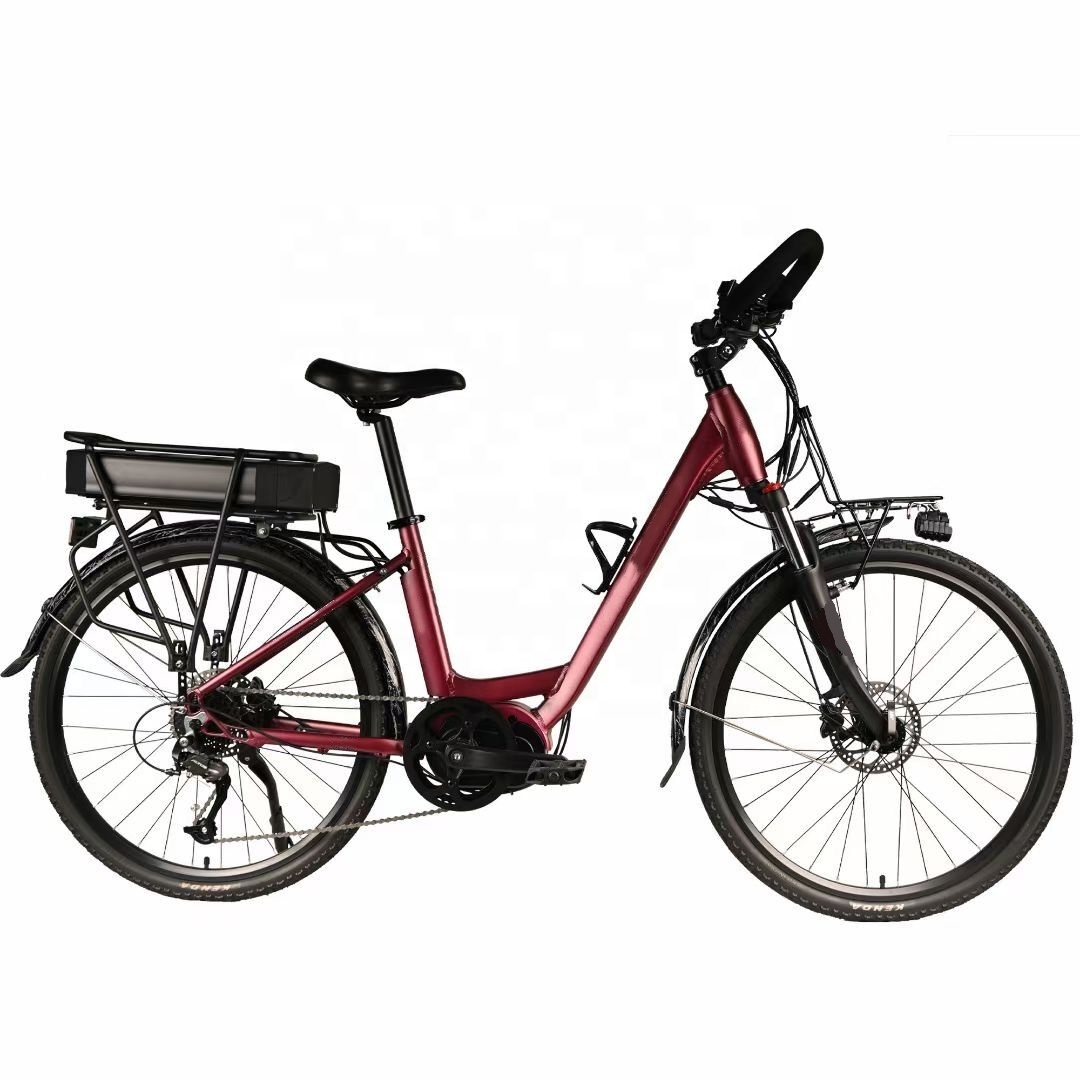 48V 20.4Ah Mid Drive Electric Bike 700C Hydraulic Disc Brake Bicycle With Lithium Battery