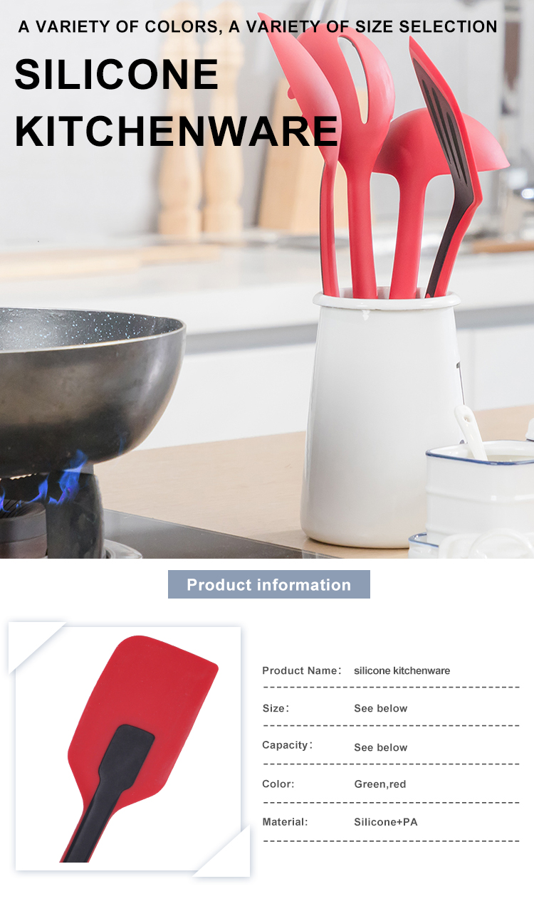 LFGB Standard Non Stick 11 Piece Silicone Turner Spatula