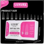 500pcs Luxury Clear Matte Sharp Shape False Nails For Nail Art