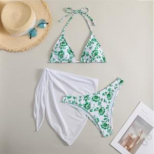 Wholesale Regular Thickness Three-Piece Swimwear For Beach Occasion Sexy Comfortable Durable Flower Shape from china suppliers