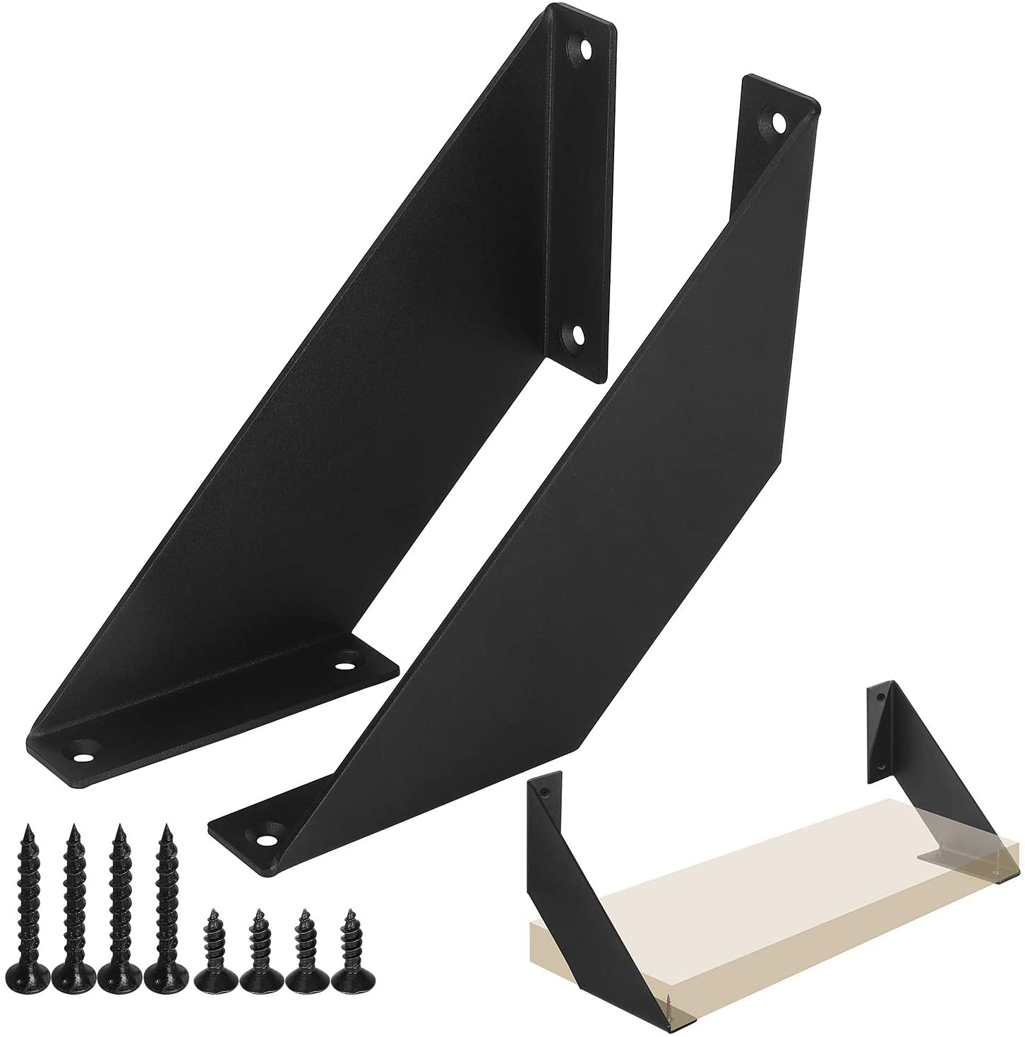 Stamping Punching Bending Heavy Duty Black Corner Stand for Minimalist Home Decor