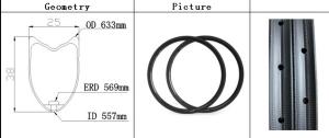 Wholesale only350g700C carbon bicycle rim 25mm wide U-shape 38mm tubular carbon road racing bike rim from china suppliers