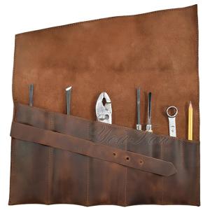 Wholesale Full Grain Leather Custom Knife Bags Lightweight For Outdoor Camping / Picnic from china suppliers