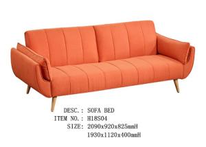 Wholesale Wooden Frame Functional Sofa Bed Dacron Cashmere - Like Cover Bright Orange Color from china suppliers
