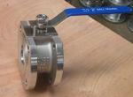wafer stainless steel ball valve full port blow-out proof stem flange end CF8