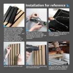 Silver 3D Fluted Sound Absorbing Panel With Wood Finish Wood Slat Acoustic