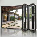 Aluminium Bifold French Doors Security Frameless Glass Bi Fold Aluminum Doors